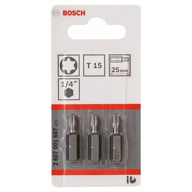 Atsuktuvų antgaliai Bosch Extra Hard T15. 25 mm. 3 vnt