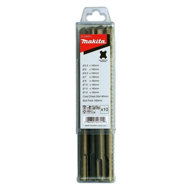 SDS+ DRILLBIT AND CHISEL SET 10 PCS