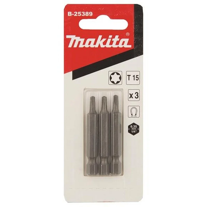 SCREWDRIVER BIT MAKITA 50MM TORX 15 3PCS SCREWDRIVER BIT MAKITA 50MM TORX 15 3PCS