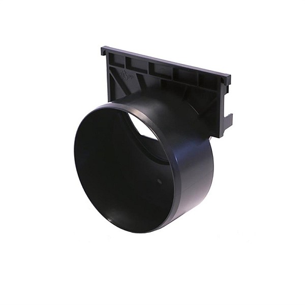 ACO HEXALINE 2.0 OUTLET ENDCAP. BLACK