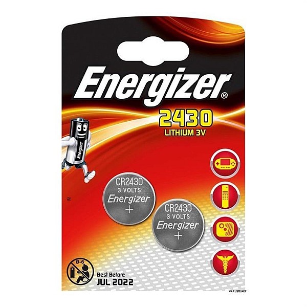 ENERGIZER CR2430 LITHIUM BUTTON CELL X2