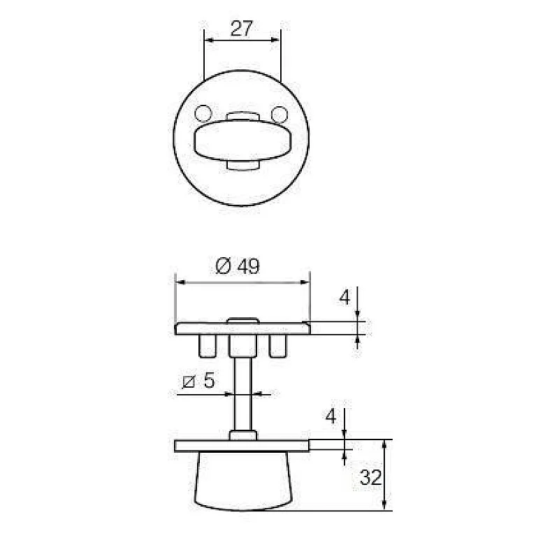 TURN KNOB VAL007 MATT CHROME