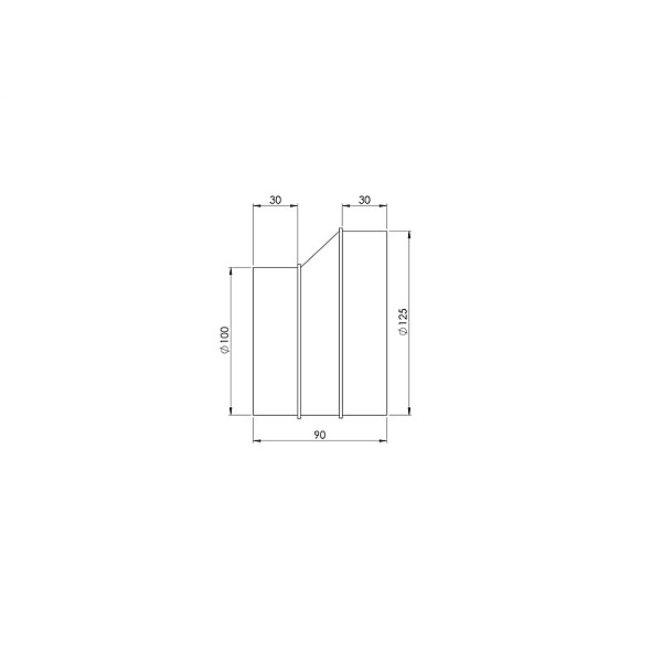 ADAPTER PLASTIC D125-100MM