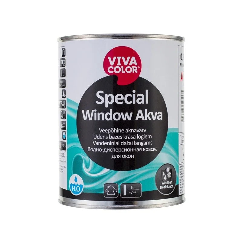 Dažai Vivacolor Special Window Akva A. balti. 0.9 l