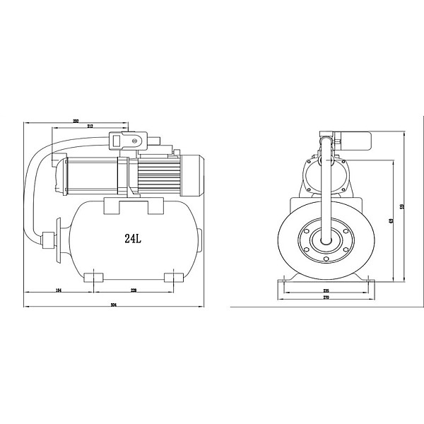 Hidroforas Haushalt HF-920. 920 W. 24 l