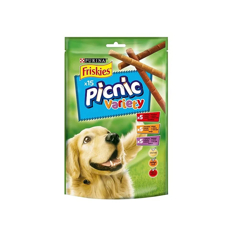 Skanėstai šunims Friskies Picnic Variety. su mėsa. 126 gr
