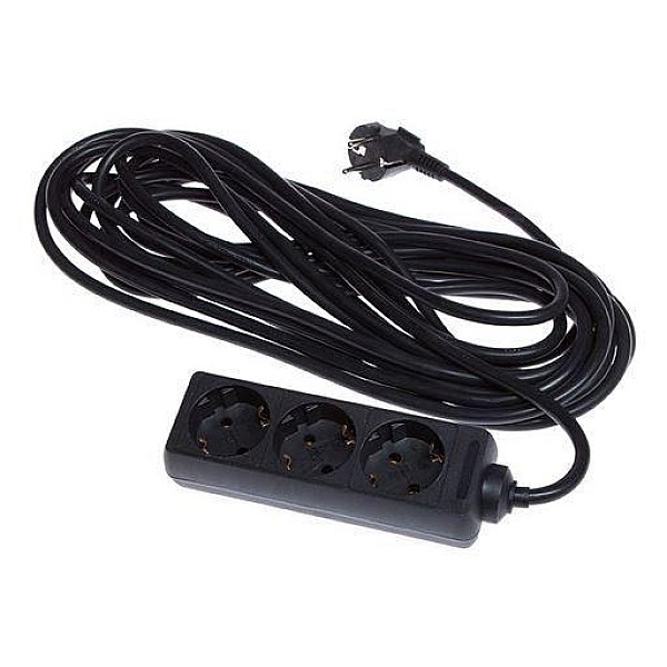 EXT CORD G0N3/KF-03 3X1.5 10M 3P BLCK