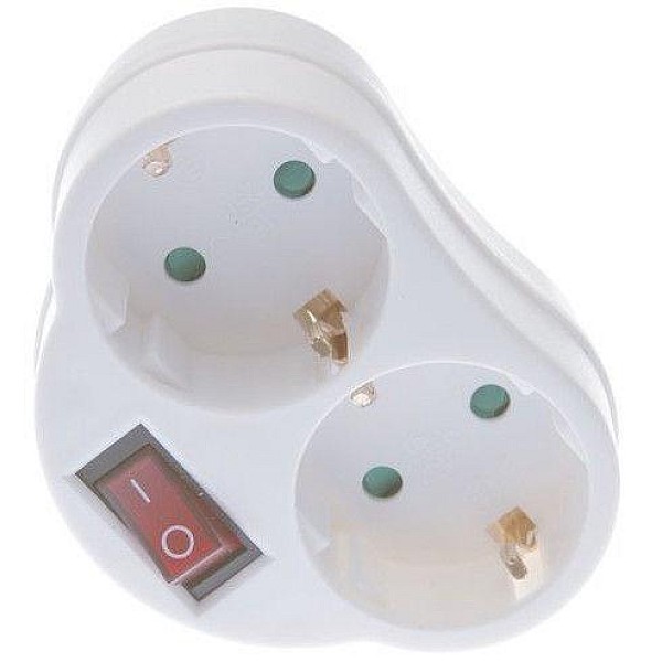 2WAY PLUG SOCKET WITH SWITCH KF-ZB-01/02