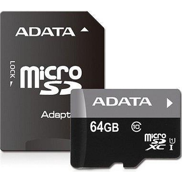 CARD MEM MICROSDXC 64GB C10 ADATA PRM