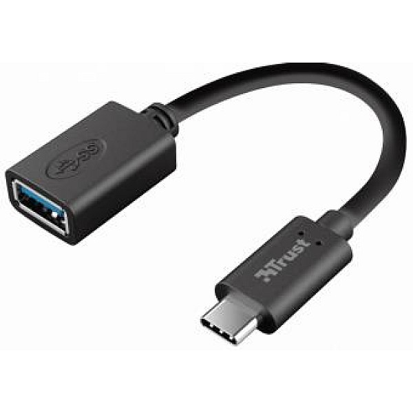 Adapteris TRUST USB Type C M. USB Type A F. juodas 20967