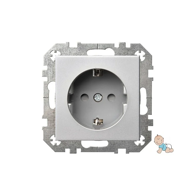 PROTECTED SCH.SOCKET WITH PLUG-IN TERM.