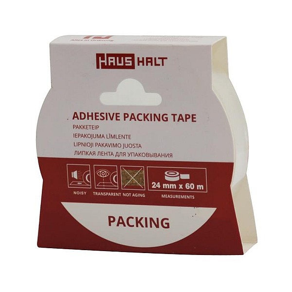 ADHESIVE PACKING TAPE HAUSHALT 24MM60M