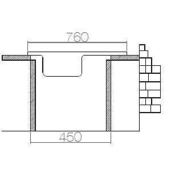 Plautuvė AS07. 76 x 43.5 x 15 cm