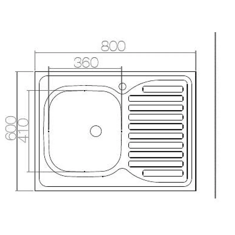 STAINLESS STEEL SINK AS30+ SYPHON