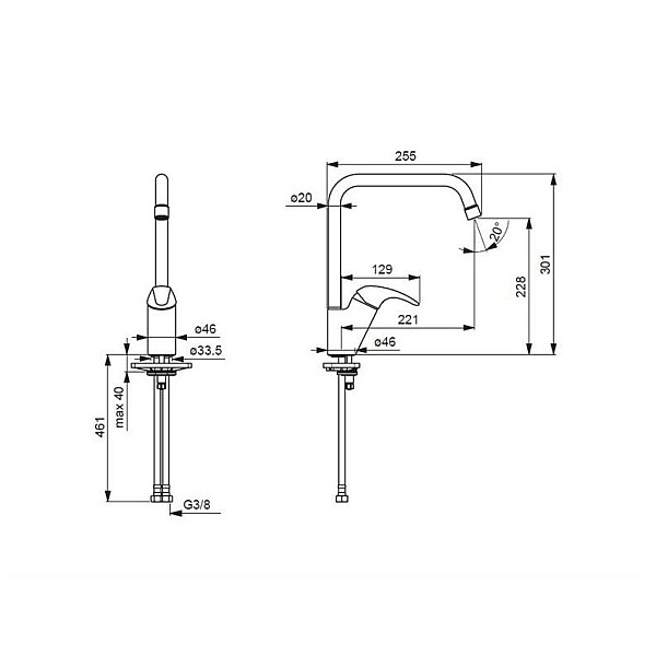 KITCHEN FAUCET 1438F POLARA