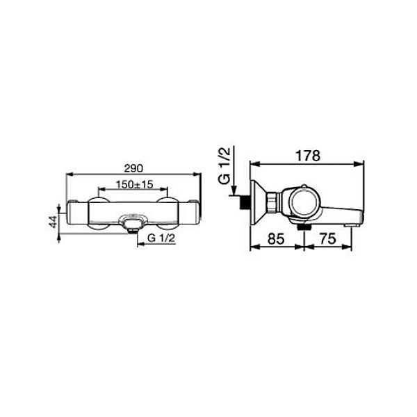 BATH AND SHOWER FAUCET 7462U NOVA