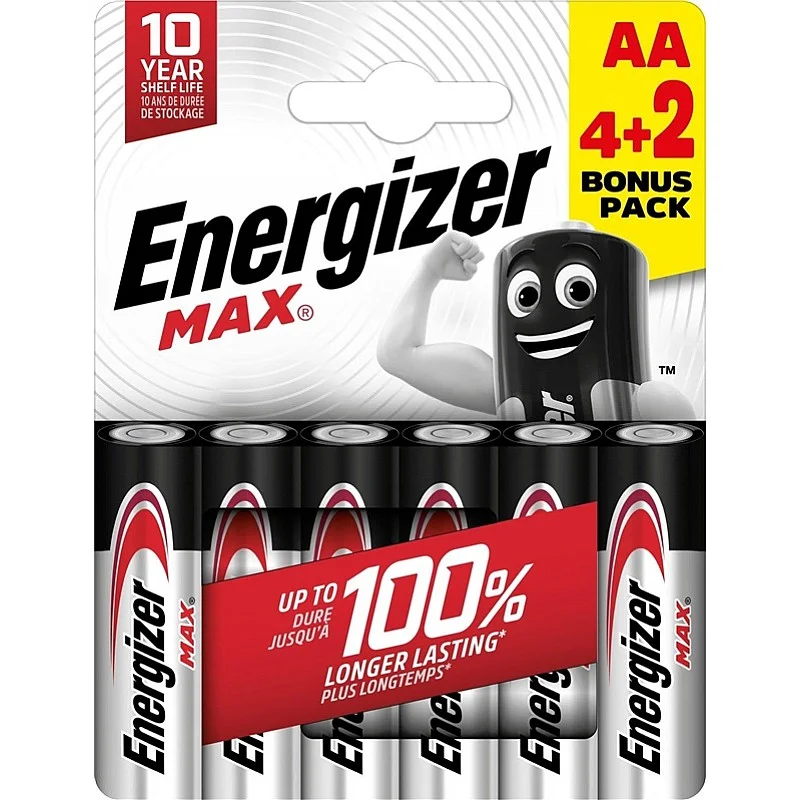 ENERGIZER MAX ALKALINE AA X6 ENERGIZER MAX ALKALINE AA X6