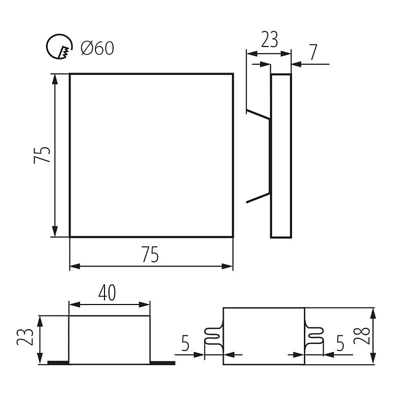 DECORATIVE LED FIXTURE APUS LED AC-WW