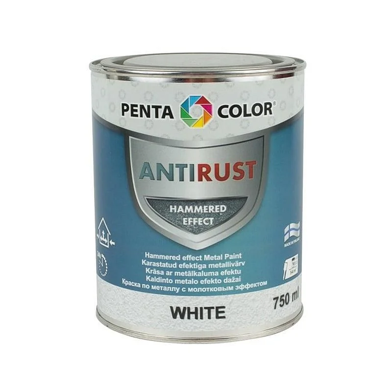 PAINT PENTAC ANTIRUST HAMMERED WHT 750ML