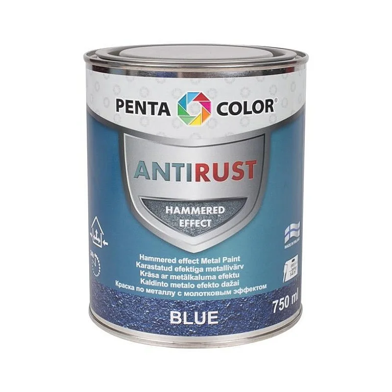 PAINT PENTAC ANTIRUST HAMMERED BLU 750ML