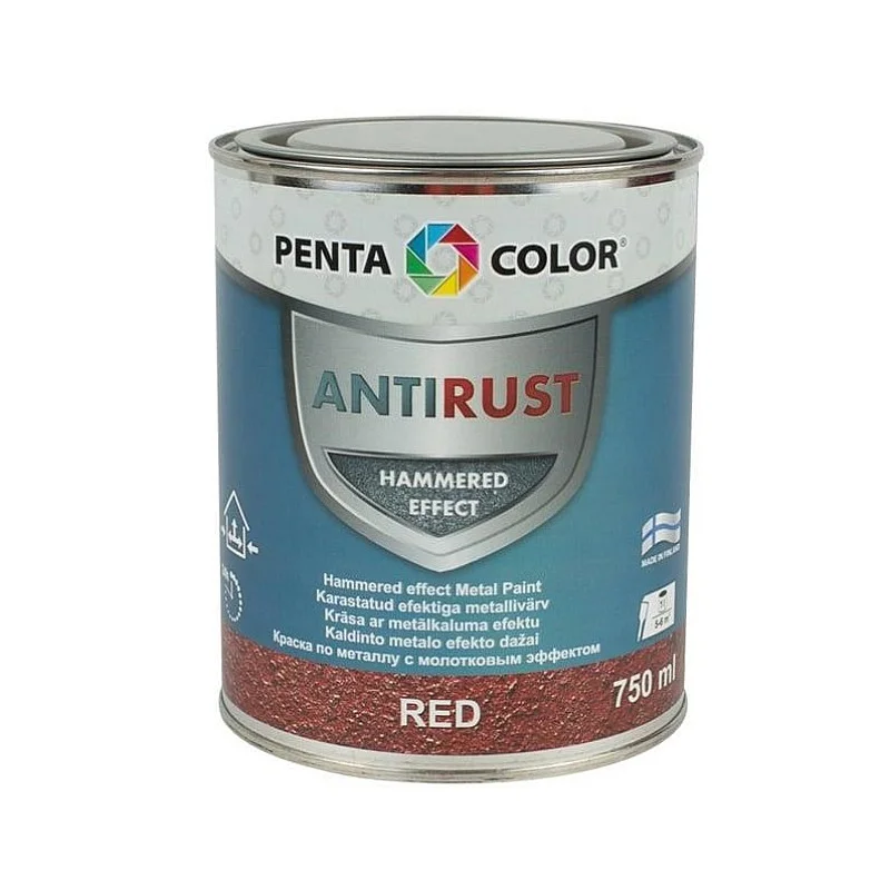 PAINT PENTAC ANTIRUST HAMMERED RED 750ML