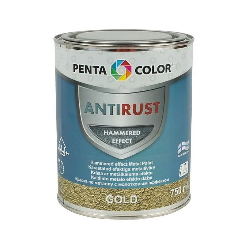 PAINT PENTAC ANTIRUST HAMMERED GLD 750ML