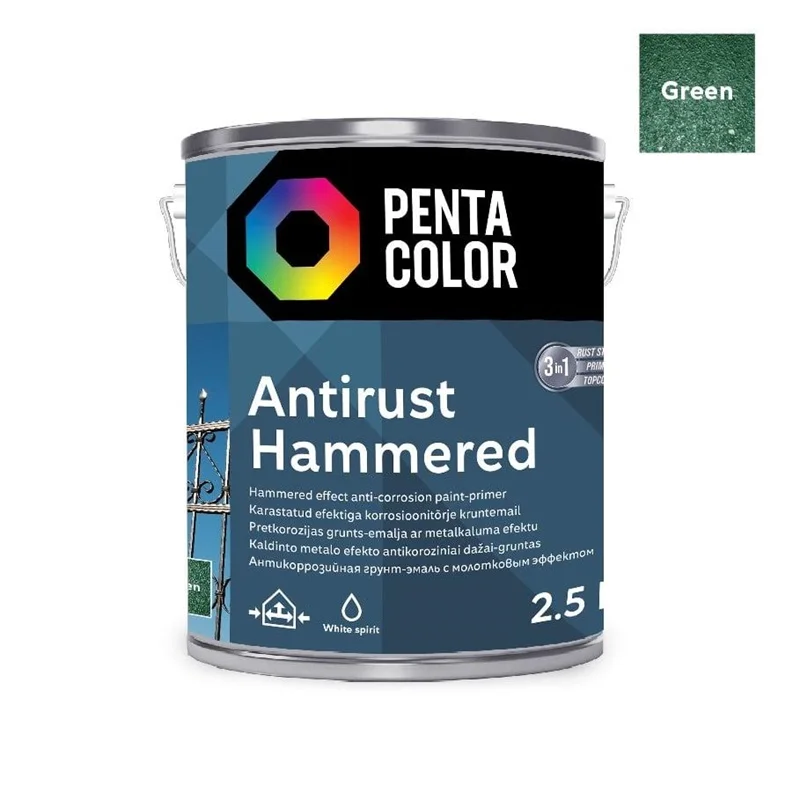 PAINT PENTAC ANTIRUST HAMMERED GRN 2.5L