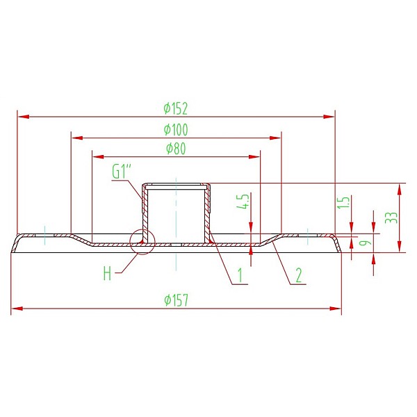 FLANGES FOR HYDROPHORE TANK 24L SS