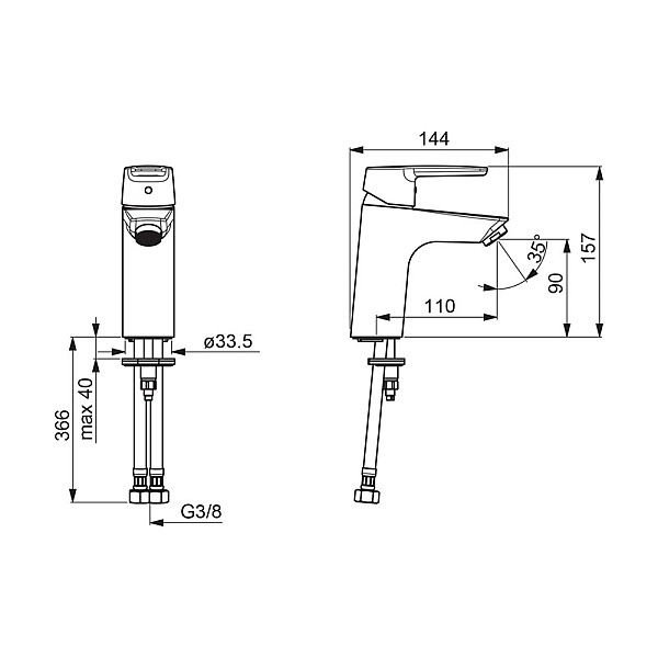 WASHBASIN FAUCET XL 3911F SAGA