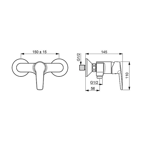 SHOWER FAUCET 3963Y SAGA