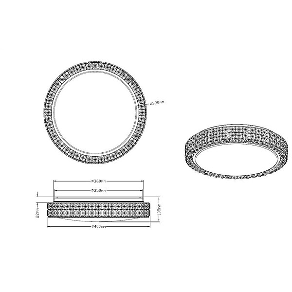 Lubinis šviestuvas REALITY PEGASUS R62422100. 21 W. LED