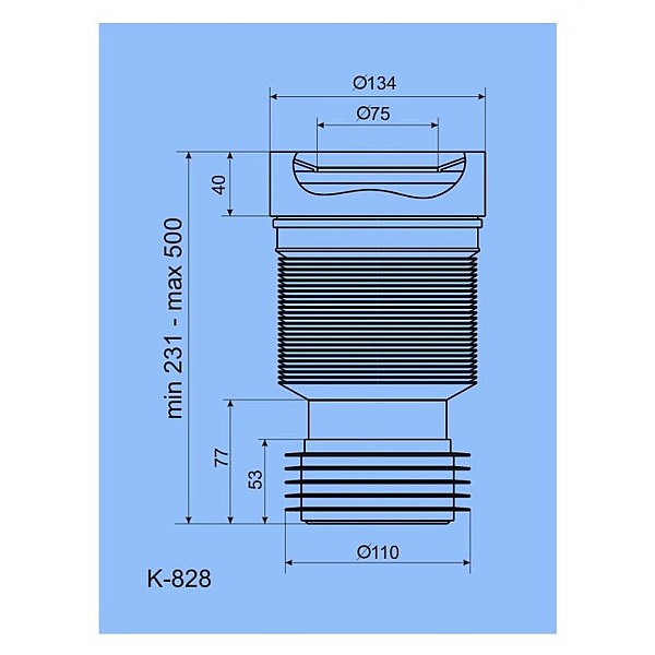 WC FLEXIBLE EXTENSION CABLE K828 231-500