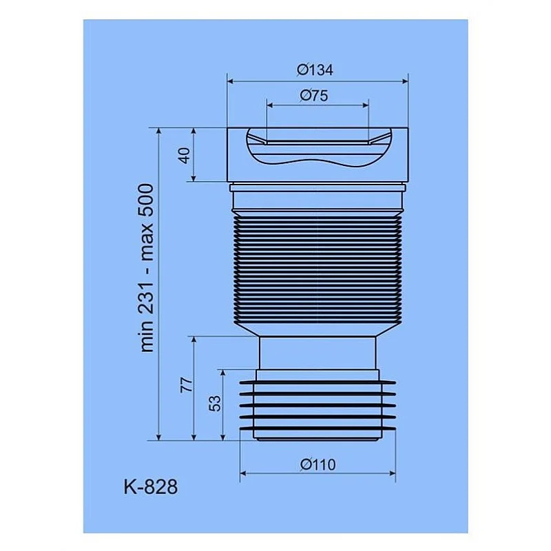 WC FLEXIBLE EXTENSION CABLE K828 231-500
