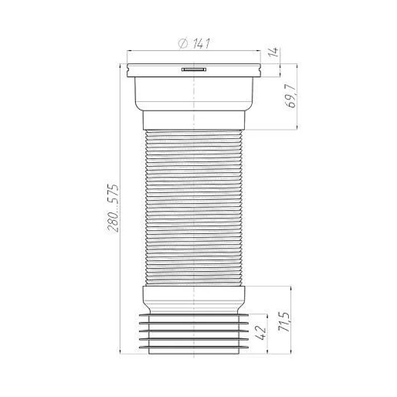 Unitazo mova Ani Plast K928. Ø 110/141 mm