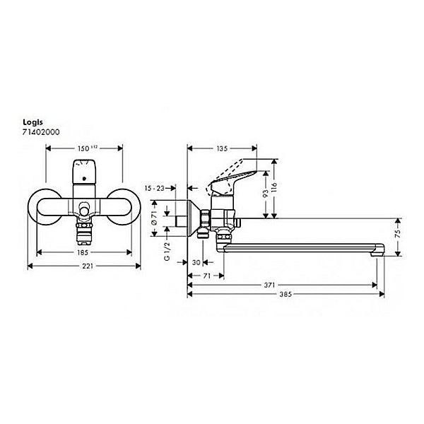 VANNAS JAUCĒJKRĀNS 71402000 LOGIS (HANSGROHE)