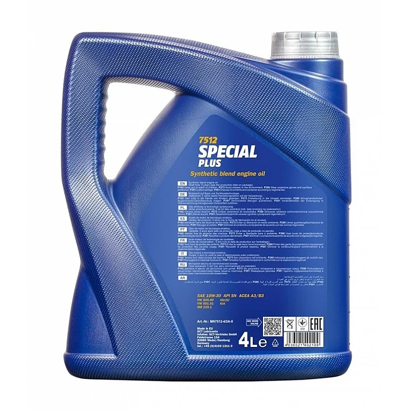VARIKLIŲ TEPALAI MANNOL SPECIAL PLUS 10W-30 5L VARIKLIŲ TEPALAI MANNOL SPECIAL PLUS 10W-30 5L