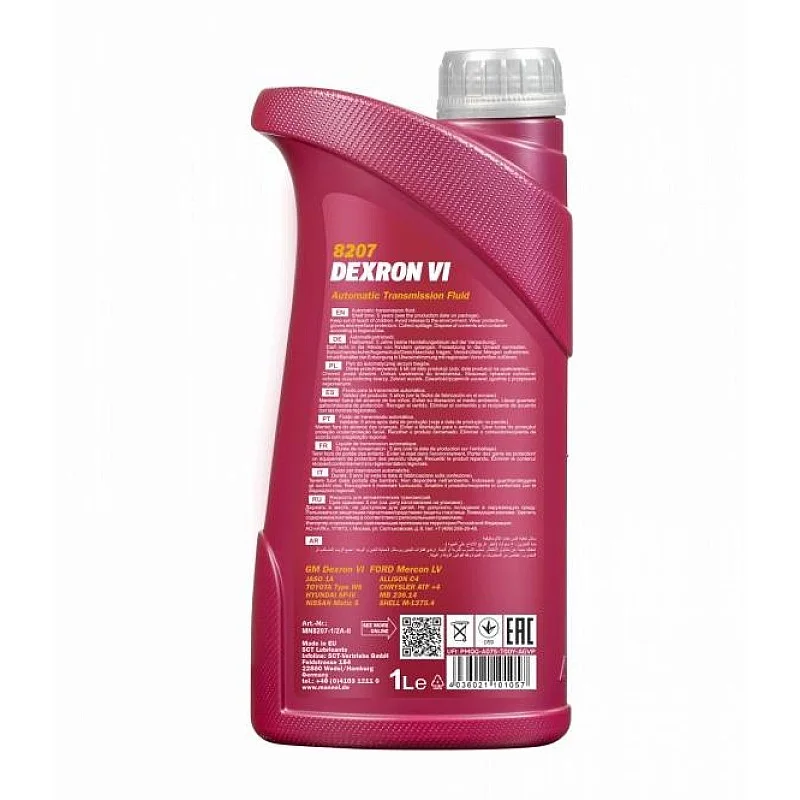 AUTOMĀTISKO PĀRNESUMKĀRBU ŠĶIDRUMS MANN (MANNOL)