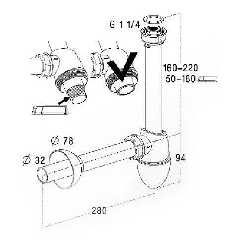 SIFONS IZLIETNES C2923 d32mm ilgi caurul (Nicoll) SIFONS IZLIETNES C2923 d32mm ilgi caurul (Nicoll)