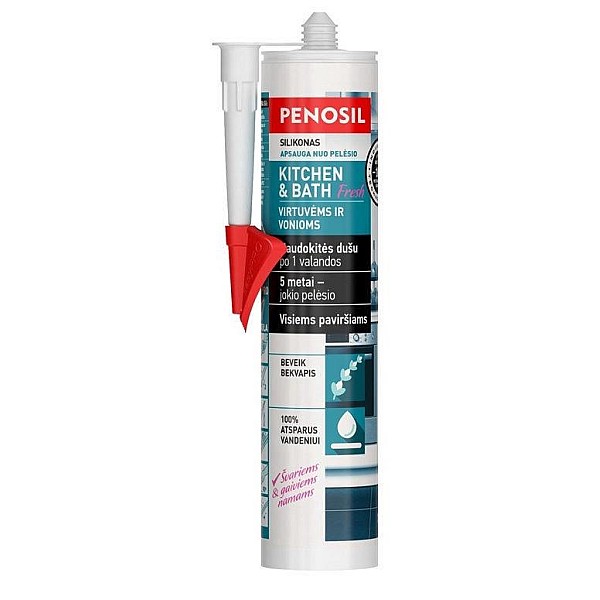 Neutralus hermetikas Penosil Kitchen&Bath. 310ml baltas