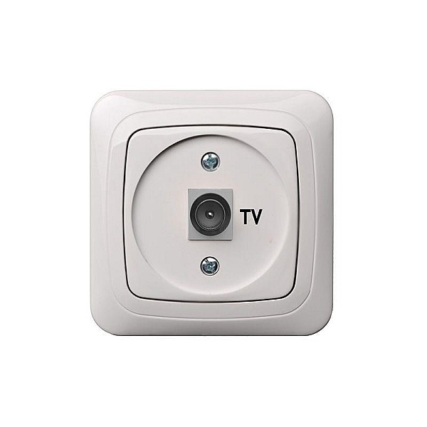 TV SOCKET F TYPE ITVL-1-01 A/B WHITE