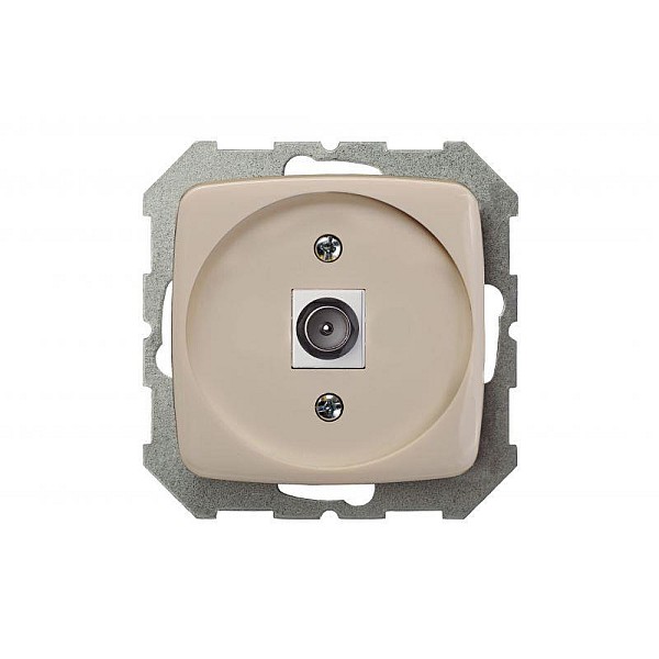 TV SOCKET F TYPE ITVL-1-01 A/B CREAM