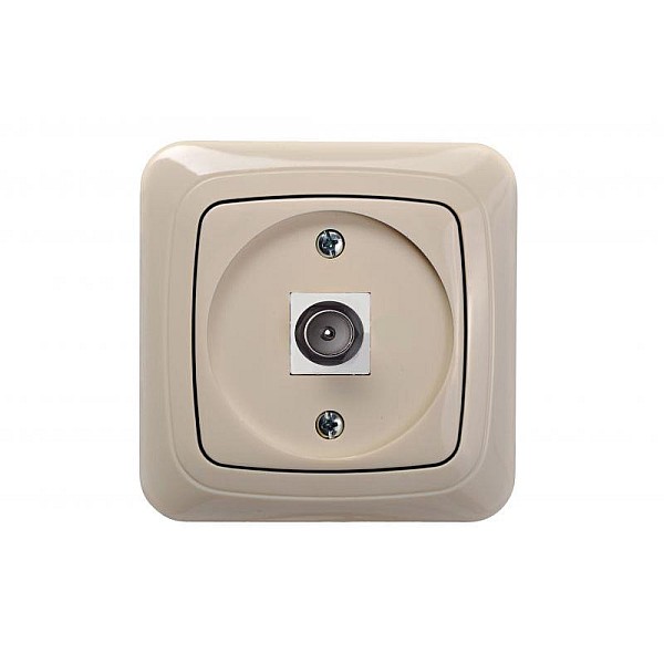 TV SOCKET F TYPE ITVL-1-01 A/B CREAM