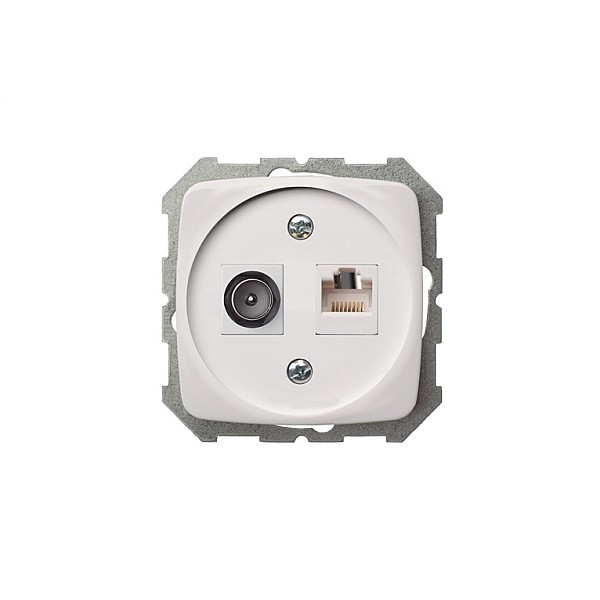 TV/DATA SOCKET ITVKL-1-01 RJ45 KAT.6E WH