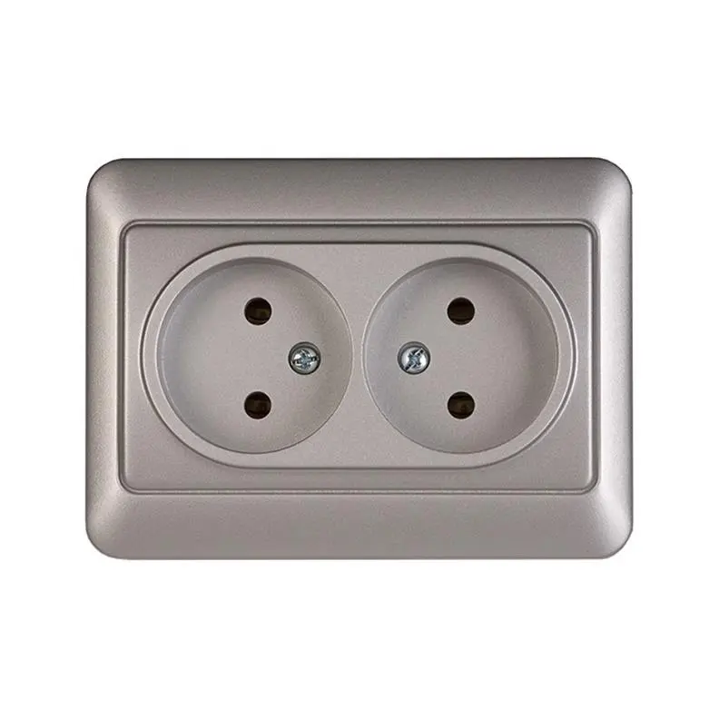 DOUBLE SOCKET OUTLET MET. RP16-020 SL DOUBLE SOCKET OUTLET MET. RP16-020 SL