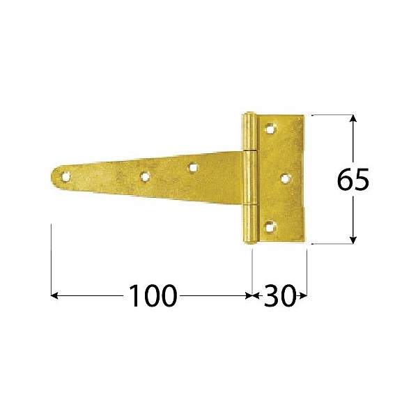 GATE HINGE 8181 100X65X2.0MM ZINC