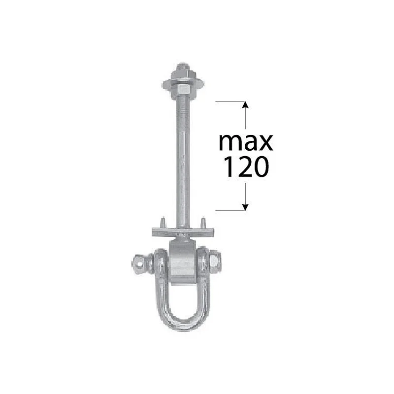 Āķis Domax MHD120 8855. pelēka. 120 mm x 12 mm