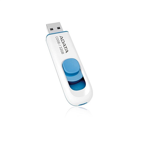 KEY USB ADATA C008 32GB USB2 WHT/BLUE