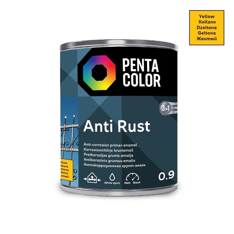 ANTICOR PAINT ANTI-RUST YELLOW 0.9L