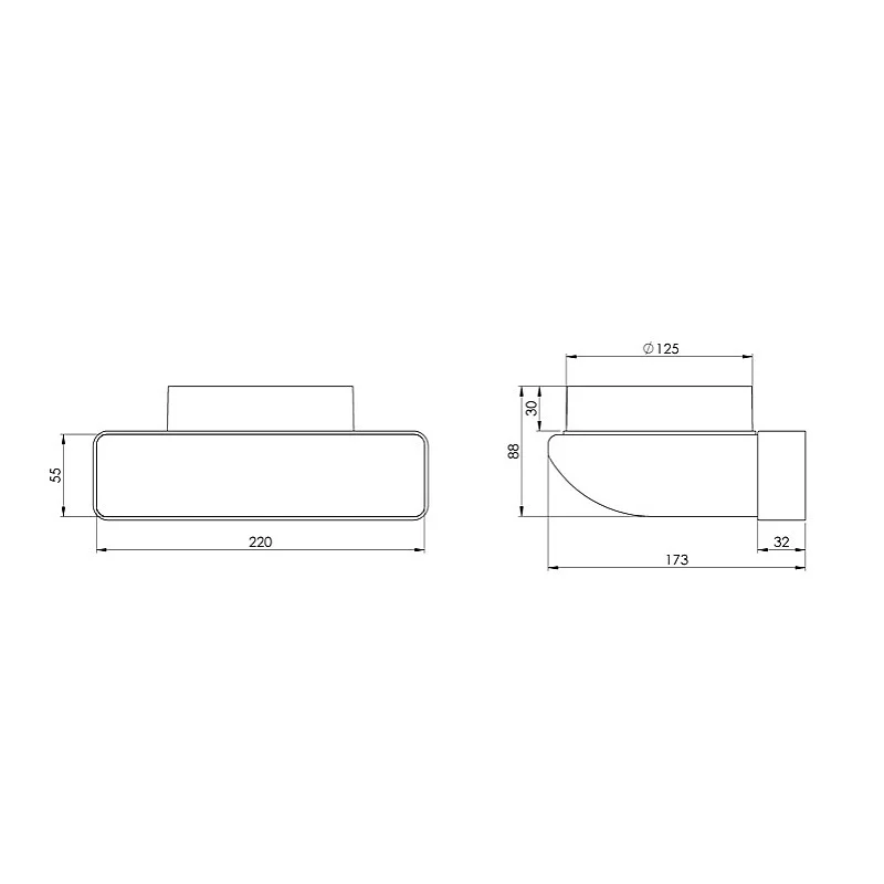 LĪKUMS PLASTMASAS KLD220X55MM/125MM (EUROPLAST) LĪKUMS PLASTMASAS KLD220X55MM/125MM (EUROPLAST)