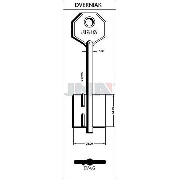 Rakto ruošinys „DV-8G“ (JMA)